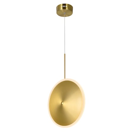 Cwi Lighting Ovni LED Mini Pendant With Brass Finish 1204P12-1-625